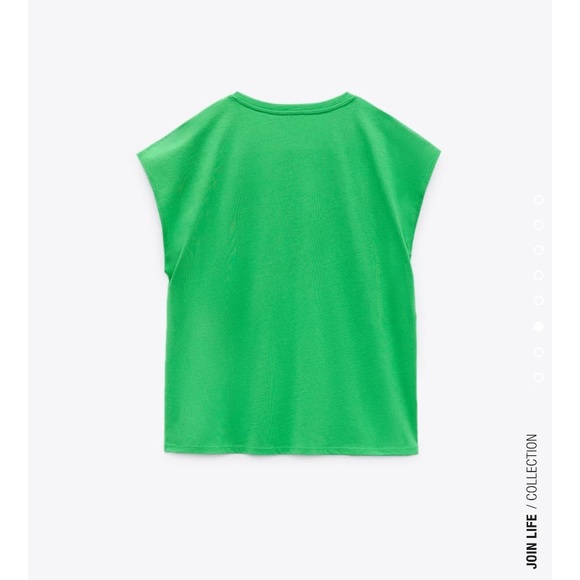 Zara V-neck t shirt in light green! Size small! Never worn! - Picture 3 of 6